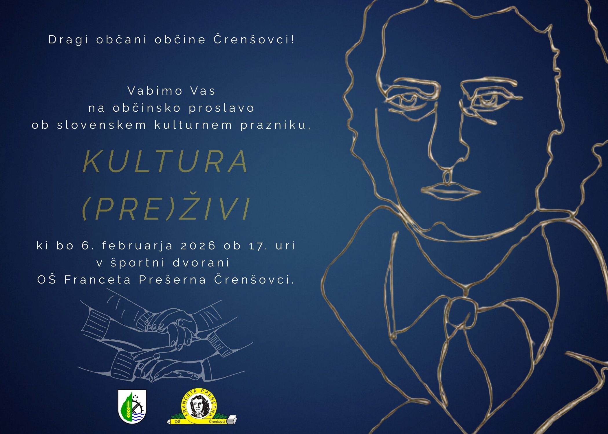 Vabilo na občinsko proslavo kulturni praznik 2026